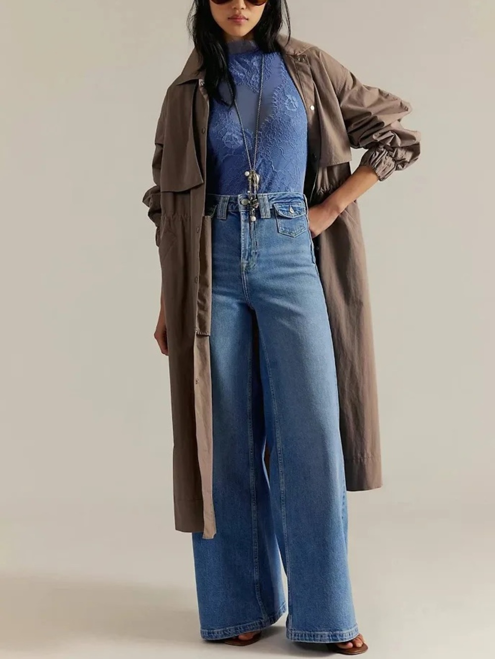 Free People We The Free Kellee High Rise Palazzo Jeans